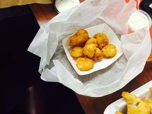 Fried scallops, tasty.