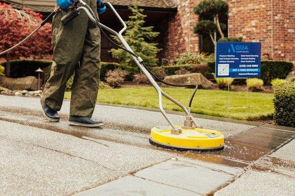 Surface cleaner's cover more area faster than traditional pressure washing