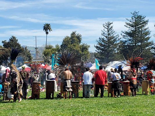 Aztec dancers/ traditional performance