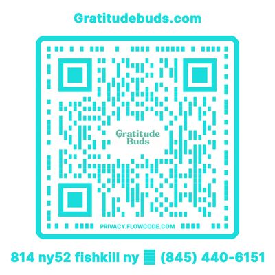 Logo and QR code and address