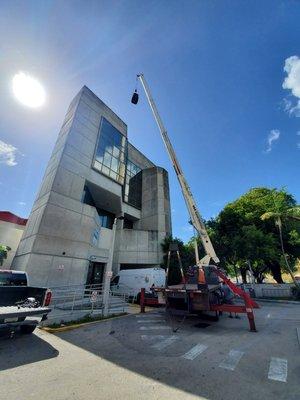 Installation of a commercial 5ton Trane airconditioning system