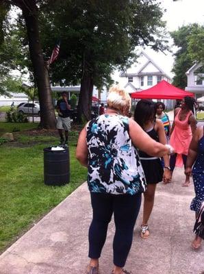 Line dancing at the Celebrate Juneteenth event.