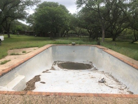 This is a pool that we had to drain because it was a swamp.