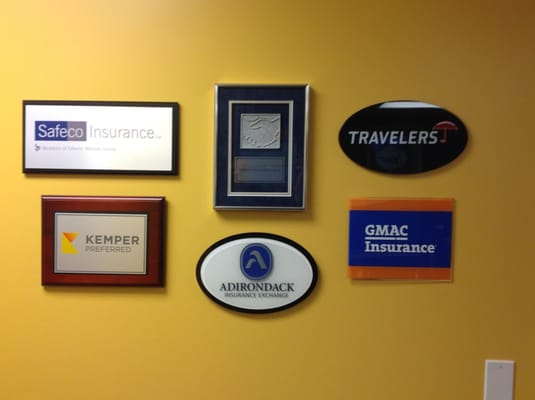 Some of the insurance companies we work with.