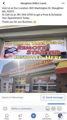 Remote Starter installed here. Lifetime Warranty