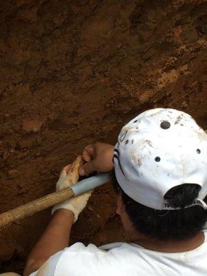 Felipe Alonso broke the main water pipe and told his worker to cover it up with tape.