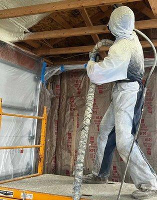 Enjoy consistent temperatures and lower utility bills with spray foam and batt insulation