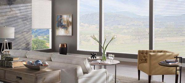 Modern room with sheer shades