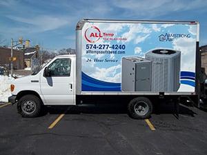 All Temp Heating and Cooling Service truck