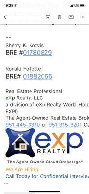 Agents names and Realty logo looks like this!