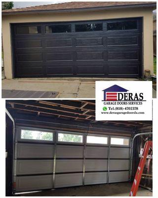 Garage door size 16 x 7 for two cars with windows