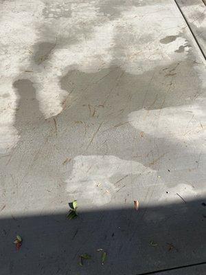 Stains on new concrete patio