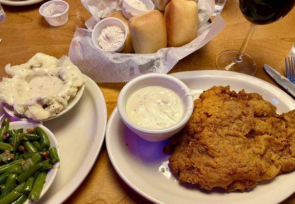 Early dine in country fried sirloin