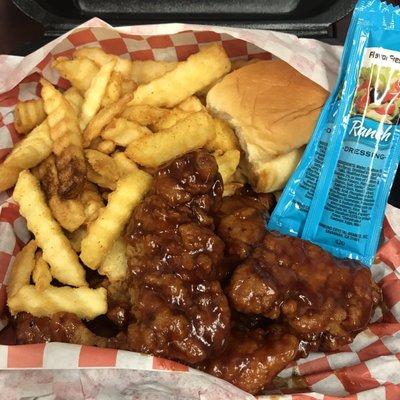 Chicken tenders combo with honey bbq sauce