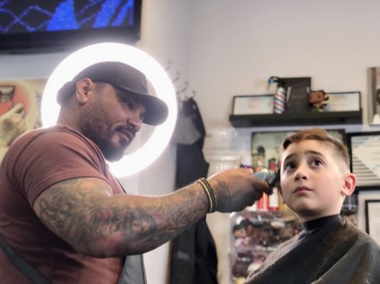 Barber/ owner @ work