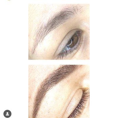 Before/after microblading with Ashley