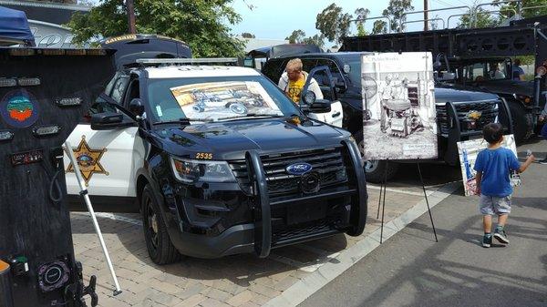 The police dept vehicles came over for the Open House