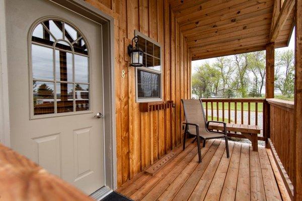 Front porch of Big Horn cabin