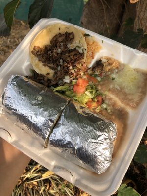 Burrito y taco combo