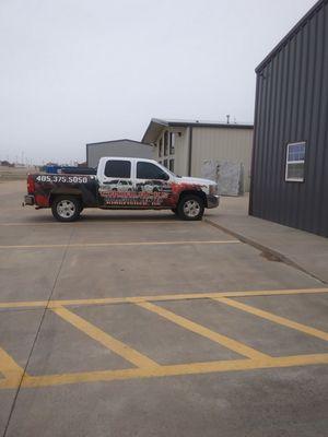 Company truck for service calls