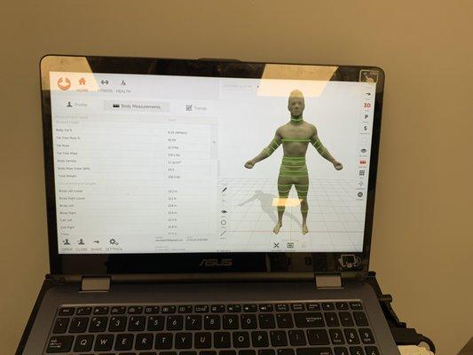 Full body analysis tool we use with all of our clientele.