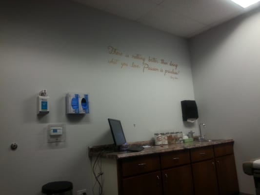 I love that  they have quotes on the walls! Very clean office