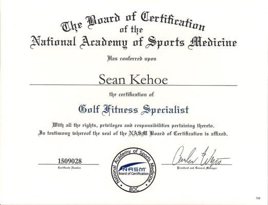 NASM Golf Fitness Specialist