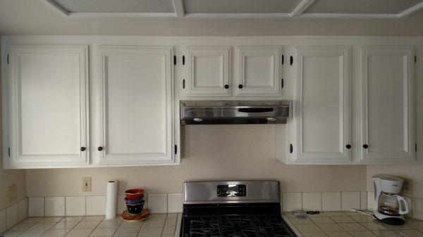 Cabinets done with Sherman Williams pro industrial semi gloss