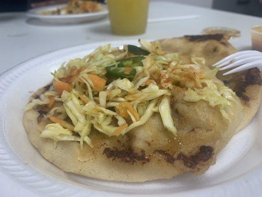 Salvadorian Pupusas revueltas  , They are really good $2.50