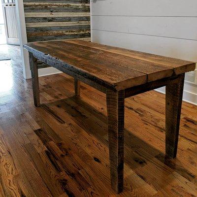 Reclaimed wood table