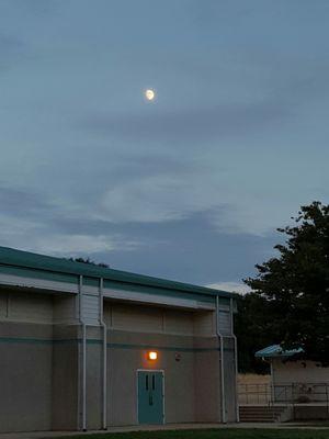 The Moon over EMS Gym.