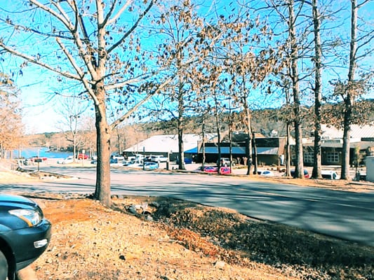 This Gym is very popular as you can see by the many cars in the parking lot.