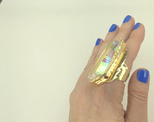 Lumerian Angel Aura Quartz Ring by Sheila B.