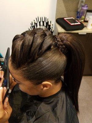 Sleek Ponytail w/ Creative Elevated Fishtail