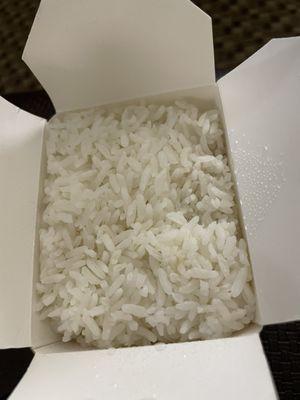 White Rice...all dishes come with a pint of steamed rice