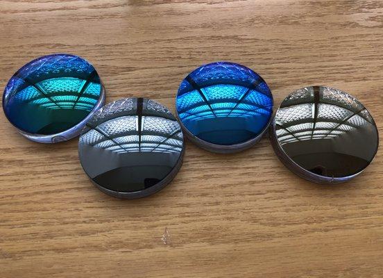 PRE-MIRRORED Semi-Finished lenses. Available for purchase at www.opticom-inc.com