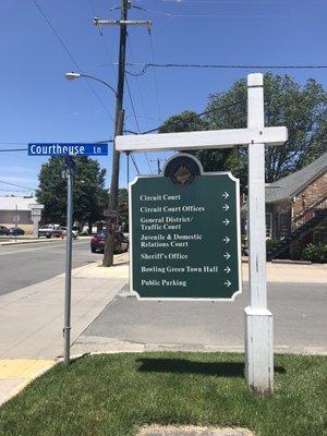 Courthouse signage