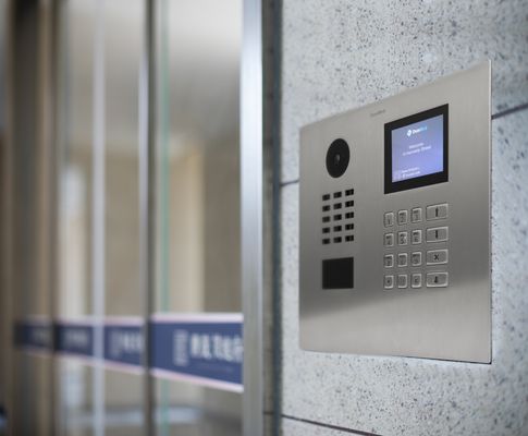 Flush mounted Doorbird intercom