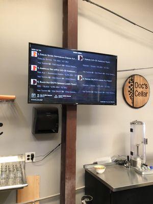 Beer menu