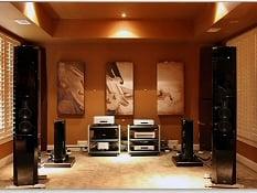 Listening Room treated with Acoustic Art Panels