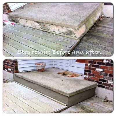 Concrete step repairs