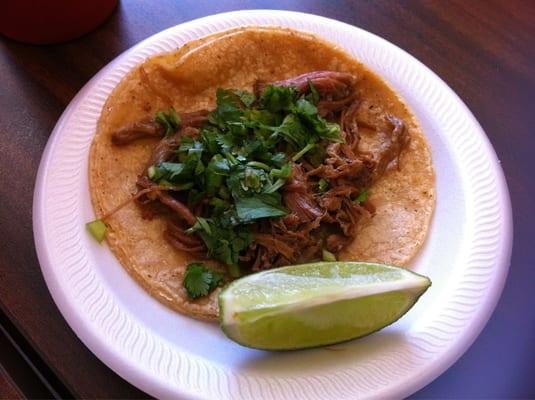 Brisket taco