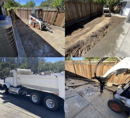 Concrete Demolition and Dirt excavation