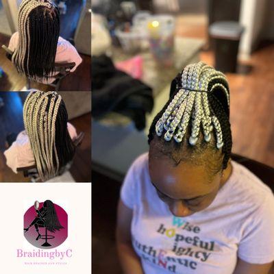 Box braids midback