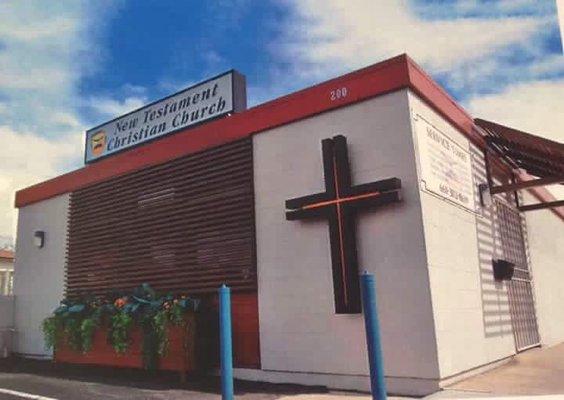 Beautiful SOCAL skies painting a wonderful banner for the church today