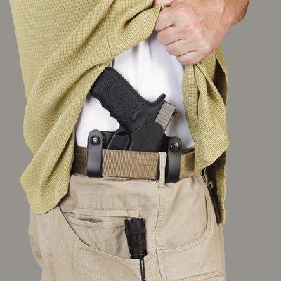 A Pancake Holster- Should be part of your daily ware. Comfort, easy access and appropriately concealed.