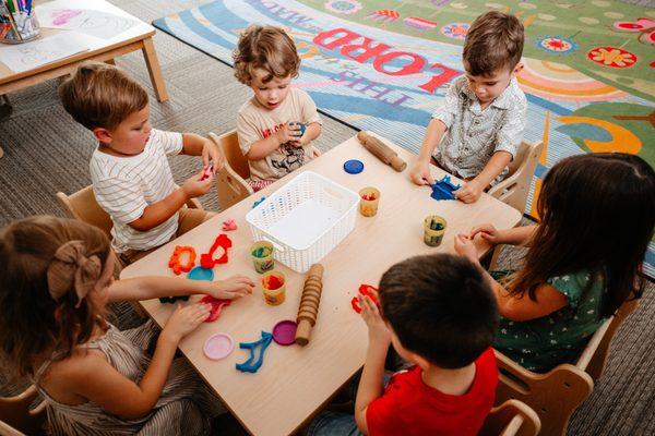 Foundations Preschool class learning and growing.