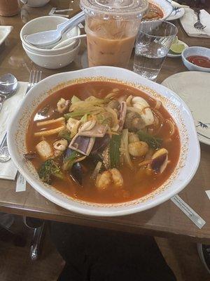 Spicy seafood noodle soup