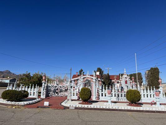 Front of this incredible house devoted to God and Love