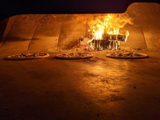 Wood fire makes the best pizza